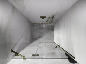 Mexen, Mexen Lunar výklopné sprchové dvere ľavé 85 cm, transparentné, zlaté - 834-085-000-50-00-L