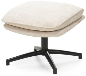 Otočné relaxační křeslo VERANO s podnožkou béžové