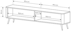 LAS Stolík pod TV Lante E - biela