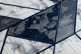 Koberec DE LUXE 632 geometrický - krém / granát