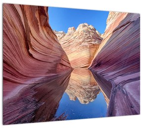 Sklenený obraz - Arizonské vlny (70x50 cm)