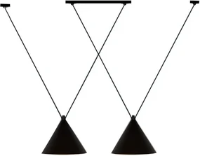Toolight - Závesné svietidlo E27 60W APP548-2CP, čierna, OSW-03189
