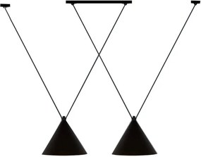 Toolight - Závesné svietidlo E27 60W APP548-2CP, čierna, OSW-03189