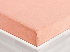 Detské froté napínacie prestieradlo do postieľky FR-005 Svetlo broskyňové 70 x 140 x 10 cm - do postieľky