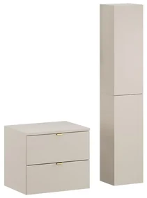 Koupelnová sestava Dalia Cashmere s deskou a skříňkami 60 cm kašmírová