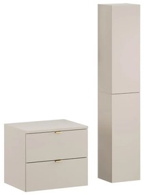 Kúpeľňová zostava Dalia Cashmere s doskou a skrinkami 60 cm kašmírová