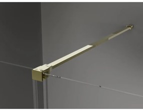 Mexen Velar, sprchový kút s posuvnými dverami 150 x 100 cm, 8mm sklo námraza, zlatá lesklá, 871-150-100-31-50