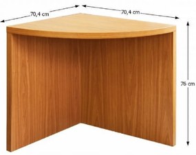 Tempo Kondela Rohový oblúkový stôl, čerešňa americká, OSCAR T5