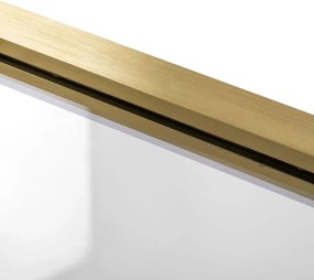 Rea Rapid Slide, sprchovací kút s posuvnými dverami 130(dvere) x 90(stena), 6mm číre sklo, zlatý matný profil, KPL-K5653