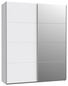 Šatníková skriňa s zrkadlom KARO 170x210 cm biela