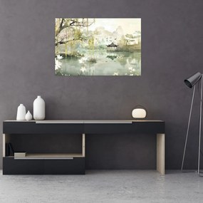 Obraz - Čínske jazero (90x60 cm)