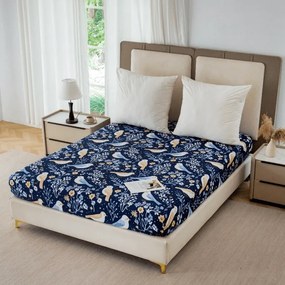 Obliečka z mikrovlákna DENIM Vtáčiky modrá 90x200 cm