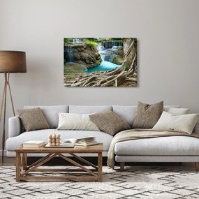 Obraz - Rieka s vodopádmi (90x60 cm)