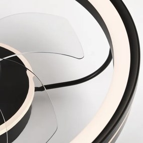 LED Stropné svietidlo s ventilátorom FARGO LED/37W/230V čierna + DO