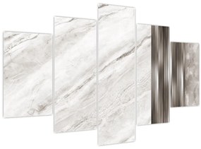 Obraz - Mramor so striebornými linkami (150x105 cm)
