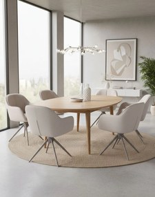 Otočná jedálenská stolička Tessa, béžová