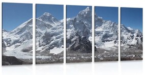 5-dielny obraz nádherný vrchol hory - 200x100