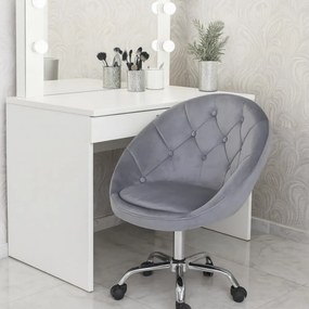 Zamatové kancelárske kreslo RUNDO ružová