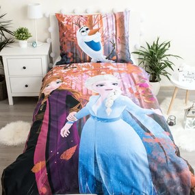 Jerry Fabrics Bavlnené obliečky 140x200+70x90 cm - Frozen 2 "Sister Purple"
