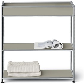 Kovová konzola »CN3 Slim Line« s poličkou, svetlosivá