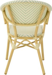 VENUS záhradná stolička s podrúčkami light green