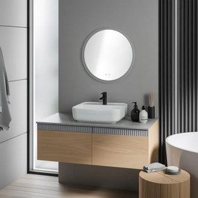 Brilagi-LED RGBW stmievateľné vyhrievané zrkadlo s podsvietením CLARA PRO 19W/230V priemer 60 cm IP44+diaľkový ovládač