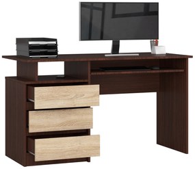 PC stolík Bronte  (wenge + dub sonoma). Vlastná spoľahlivá doprava až k Vám domov. 1069692