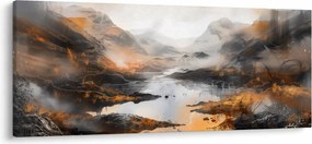 Obraz - Maľba horskej krajiny (120x50 cm)
