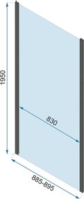 3-stenný obdĺžnikový sprchový kút REA RAPID SWING 120 x 90/zástena cm, chróm/transparent - bez vaničky