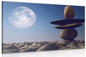 Obraz skladané kamene v mesačnom svetle - 120x80