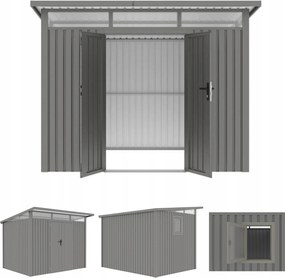 Záhradný domček na náradie, oceľový Portland 289x253cm, plechová búda úložný priestor