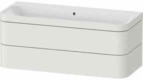 DURAVIT Happy D.2 Plus c-bonded závesná skrinka s nábytkovým umývadlom bez otvoru, 2 zásuvky, 1175 x 490 x 480 mm, nordická biela matná lakovaná, HP4639N39390000
