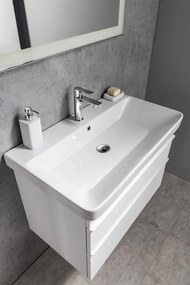 Sapho Sapho, SITIA umývadlová skrinka 75,6x50x44,2cm, 2x zásuvka, dub strieborný, SI080-1111