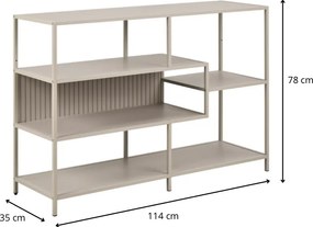 Regál Seaford 114x78 cm sivý