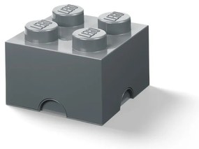Detský tmavosivý úložný box LEGO® Square