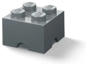 Detský tmavosivý úložný box LEGO® Square