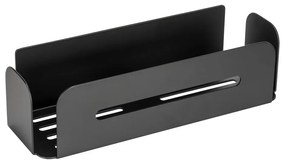 Matne čierna samodržiaca kovová kúpeľňová polička Bivio – Wenko