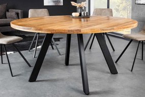 Okrúhly jedálenský stôl Thunder 140 cm mango