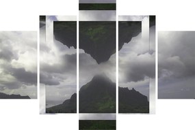 Obraz - Hory na Islande, geometrická koláž (150x105 cm)