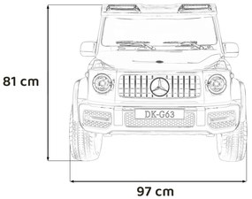 Elektrické autíčko Mercedes Benz G63 AMG XXL STRONG biele