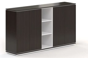 Stredná skriňa Creator 202,2 x 44,5 x 115,5 cm, biela / wenge