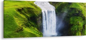 Obraz - Vodopád Skogafoss (120x50 cm)
