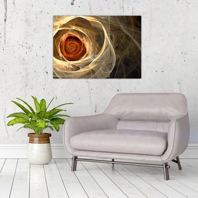 Obraz - Abstraktné ruže v ohnivých farbách (70x50 cm)
