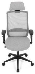 Kancelárska ergonomická stolička SENA — látka, čierna / šedá