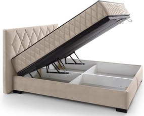 Posteľ Reve 180x200 cm, krémová látka