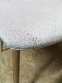 AKCIA Svetloružová zamatová jedálenská stolička LIBRA II. akosť