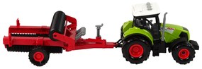 LEAN TOYS Traktor s červeným prívesom