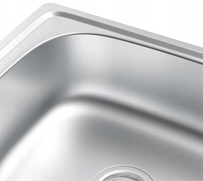 Erga HD, 1-komorový oceľový drez 460x410x160 mm, povrch MikroDekor, ERG-MLS-HD4641D