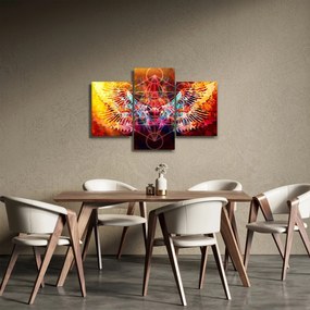 Obraz - Merkaba s krídlami, abstrakcia (90x60 cm)