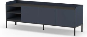Modrý TV stolík 160x55x42 cm Adara – Marckeric